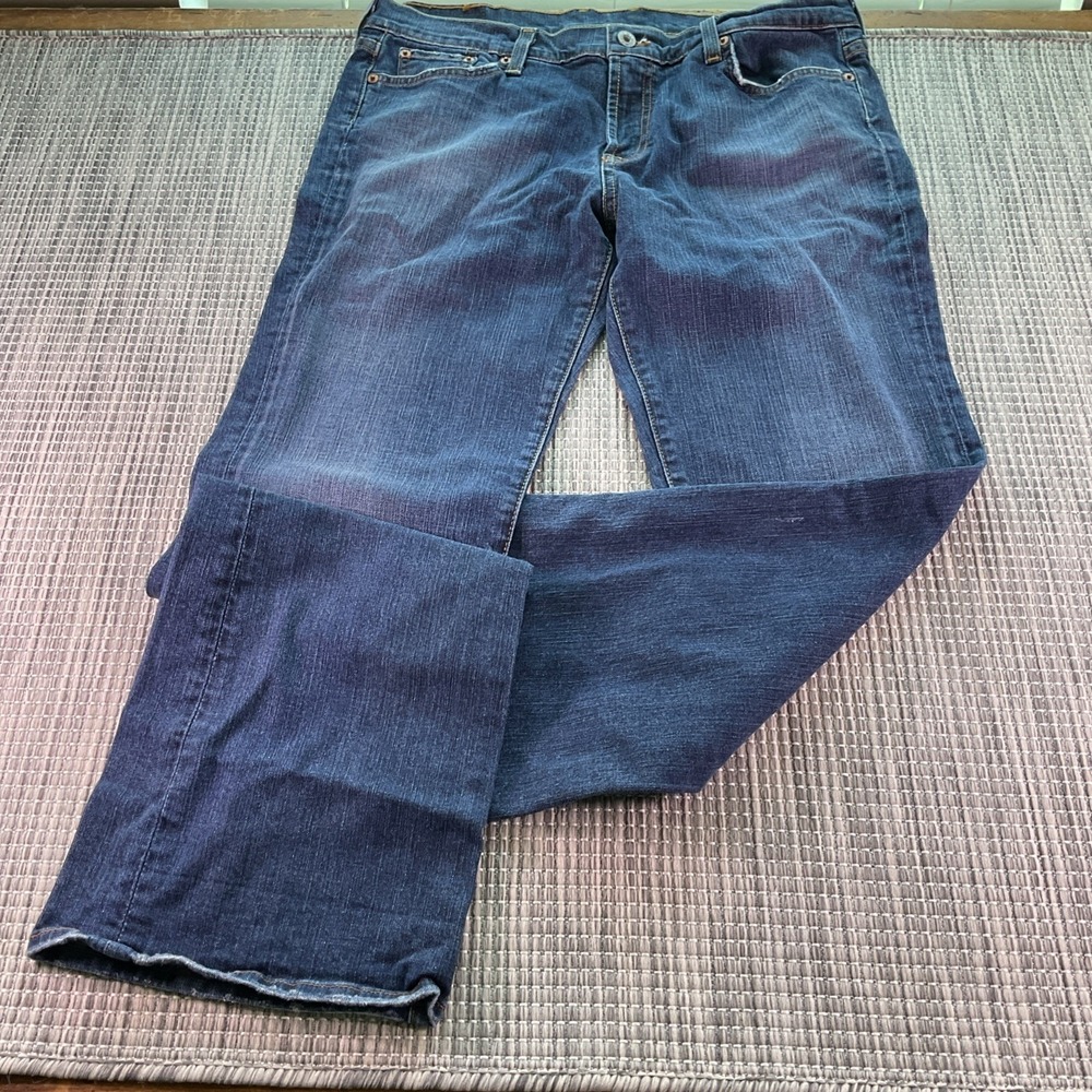 Lucky Brand Sundown Jeans Womens 16/33 Blue Straight Leg Made in USA Denim